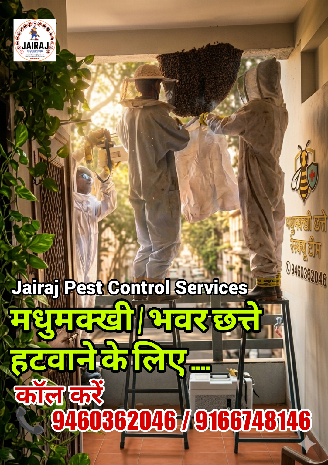 मधुमक्खी छत्ते हटवाने के लिए - madhumkahi chate rescue - honey Bee Comb Rescue - call 9460362046